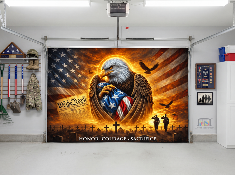 Honor, Courage, Sacrifice – Interior Garage Door Cover