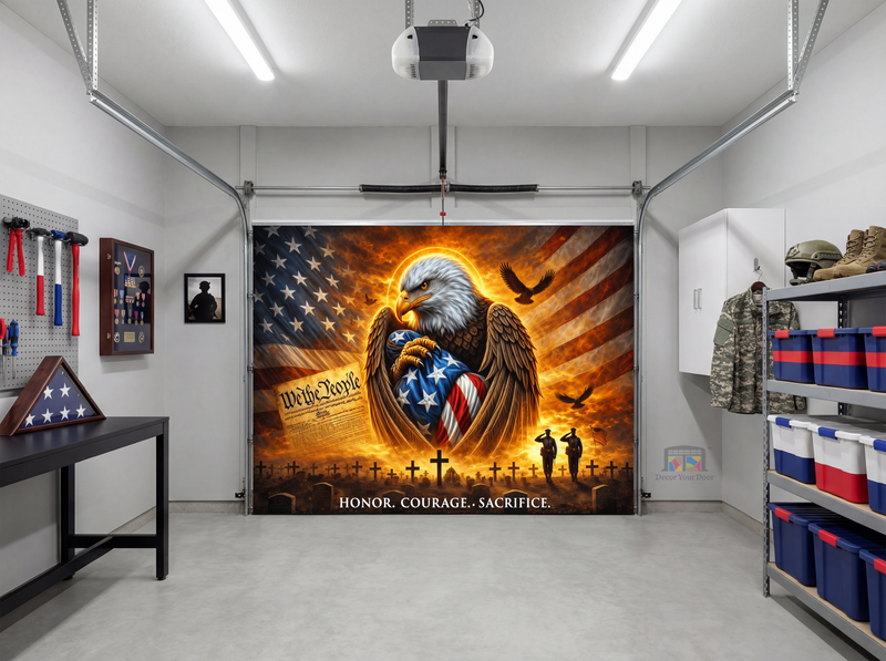 Honor, Courage, Sacrifice – Interior Garage Door Cover