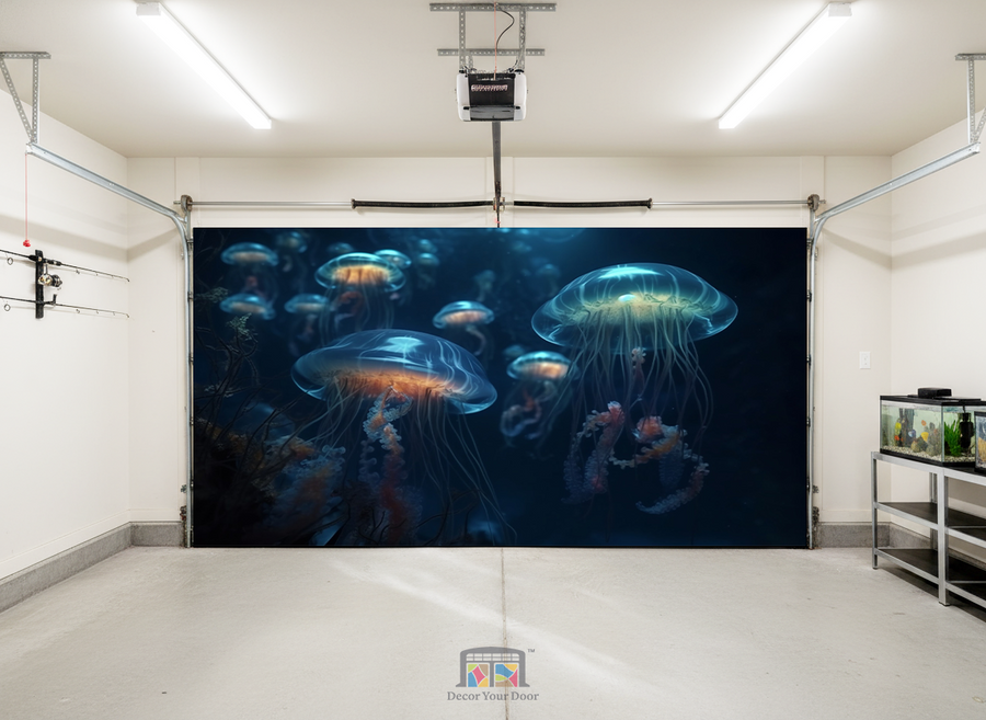 Jellyfish Drift – Interior Garage Door Cover