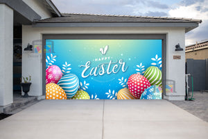 Cubierta para puerta de garaje con alegres deseos de Pascua