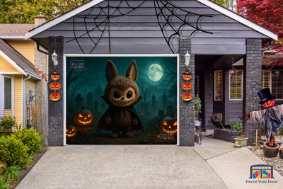 Labubu in the Lantern Cemetery Garage Door Cover Banner Wrap