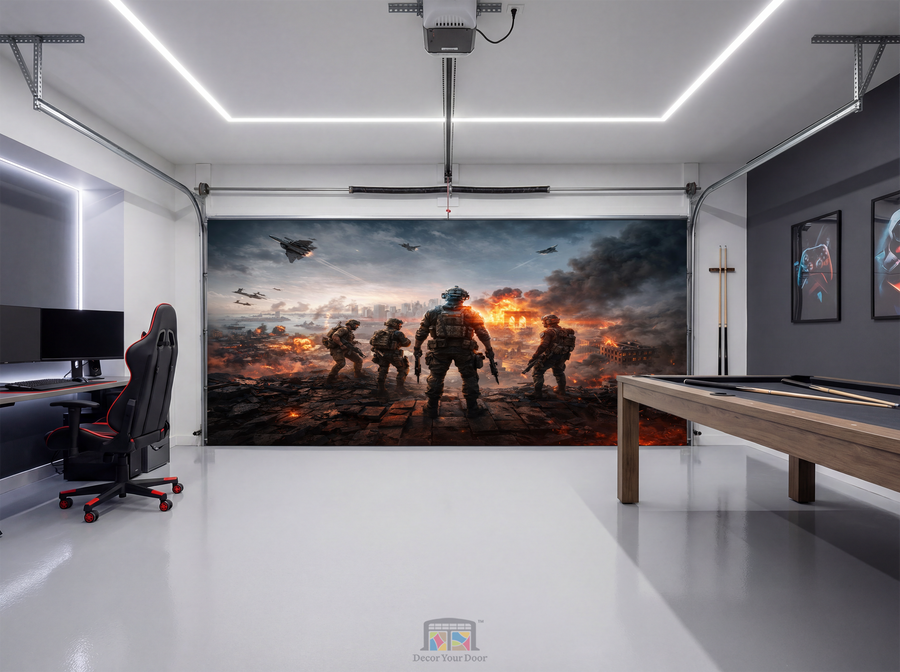 Last Stand Uprising – Game Room Interior Garage Door Cover