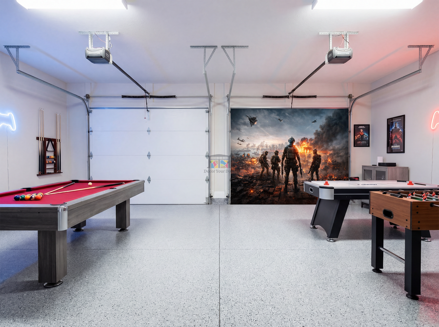 Last Stand Uprising – Game Room Interior Garage Door Cover