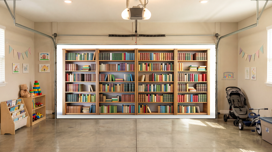Little Reader’s Library – Interior Garage Door Cover