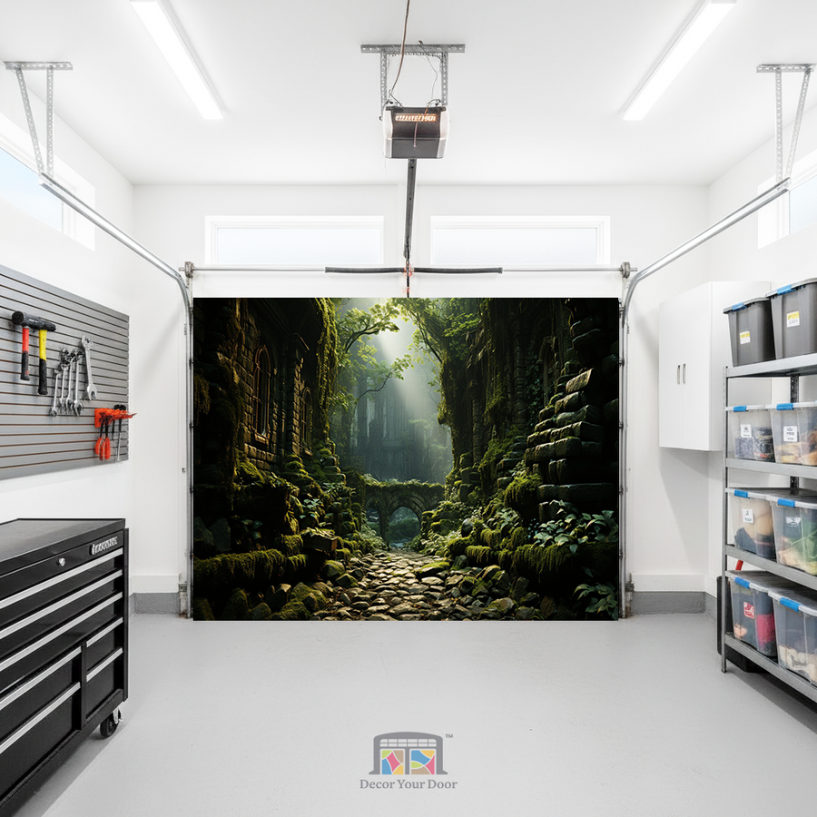 Lost Temple Path – Interior Garage Door Cover