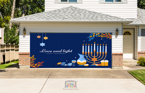 Love and Light – Hanukkah Garage Door Cover