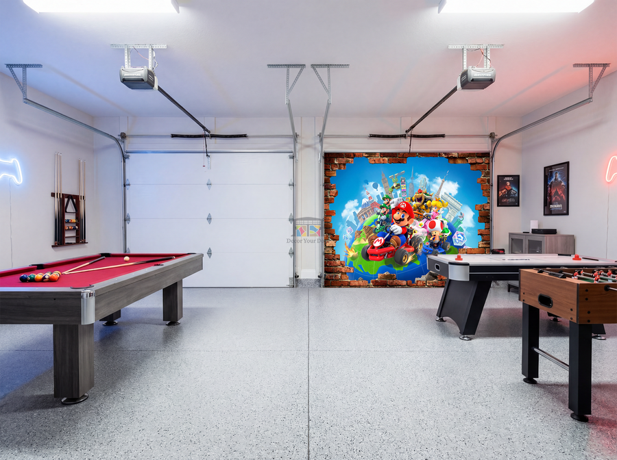 Mario Kart World Rush – Interior Garage Door Cover