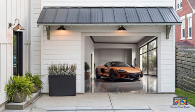 McLaren 720S Parked in the Garage - Garage Door Cover Banner Wrap