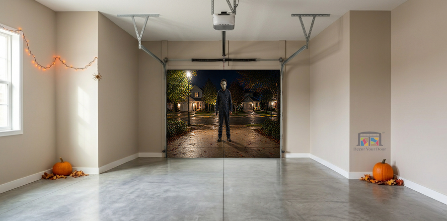 Midnight Watcher – Halloween Interior Garage Door Cover