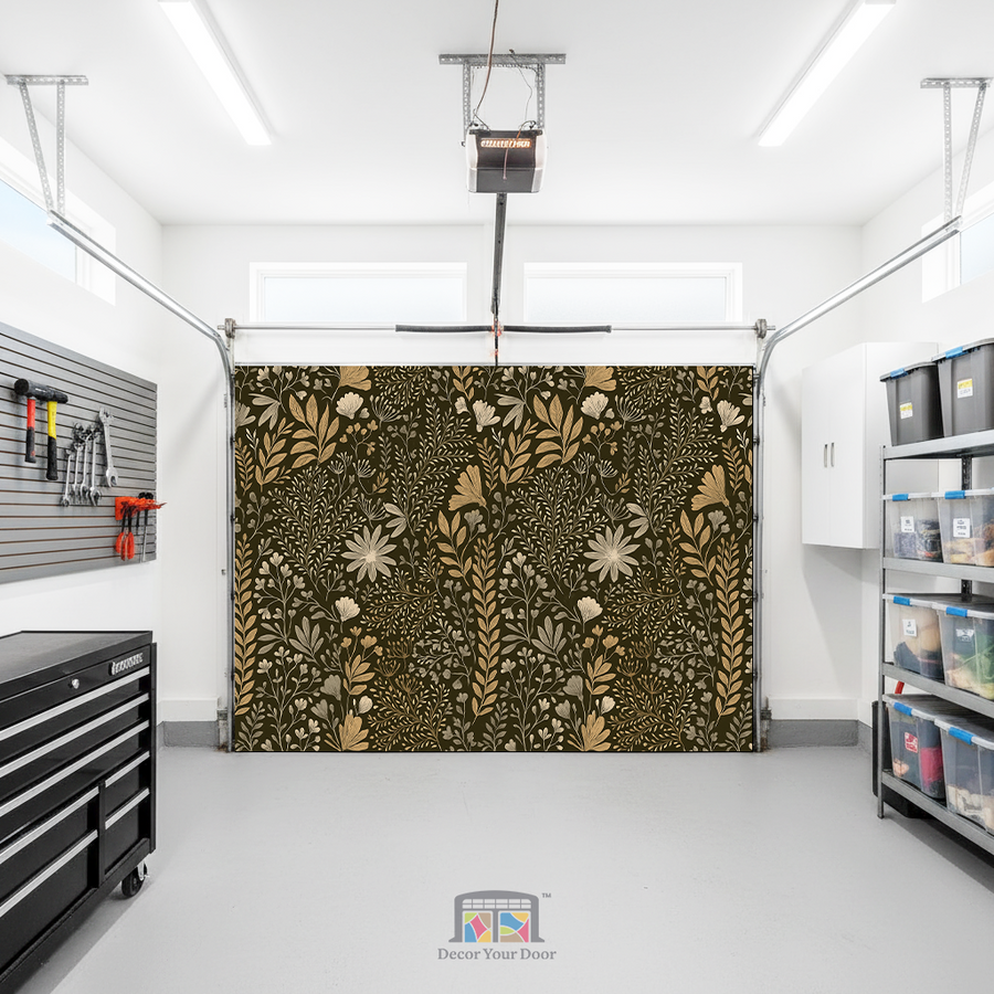 Midnight Bloom – Interior Garage Door Cover