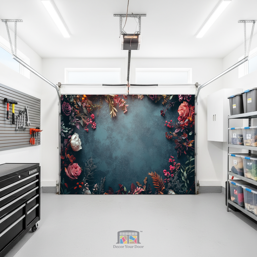 Midnight Rose Frame – Interior Garage Door Cover