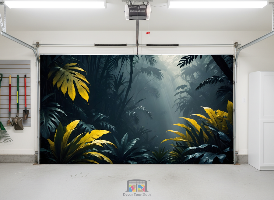Midnight Tropic Glow – Interior Garage Door Cover