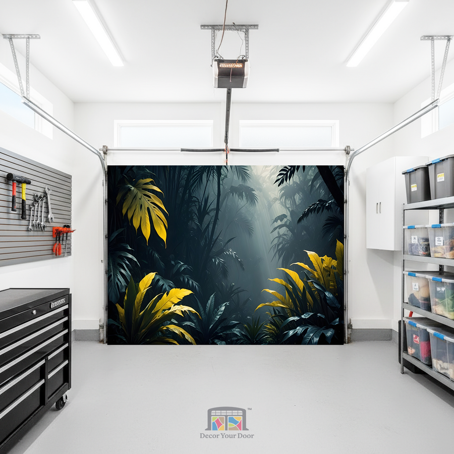 Midnight Tropic Glow – Interior Garage Door Cover