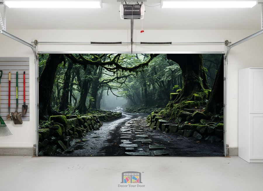 Misty Forest Path – Interior Garage Door Cover