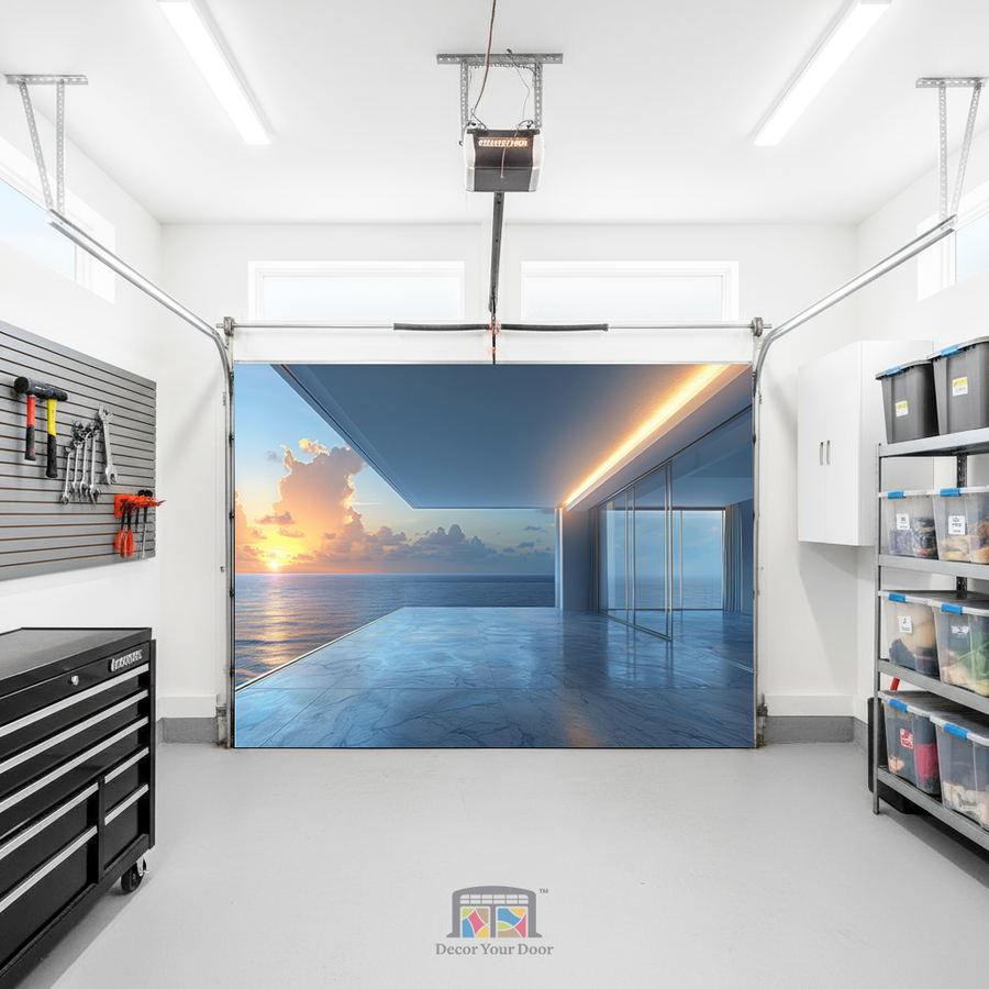 Modern Ocean Edge – Interior Garage Door Cover