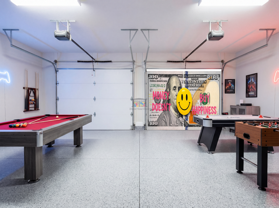 Money Doesn’t Buy Happiness – Interior Garage Door Cover