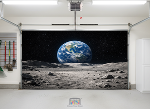 Moon Escape – Earth View Interior Garage Door Cover