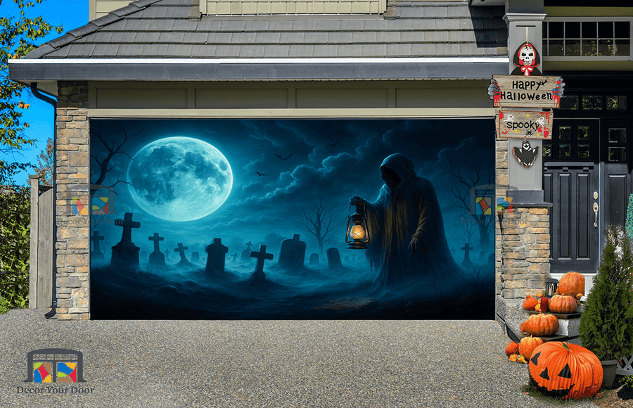 Reaper a la luz de la luna - Cubierta para puerta de garaje