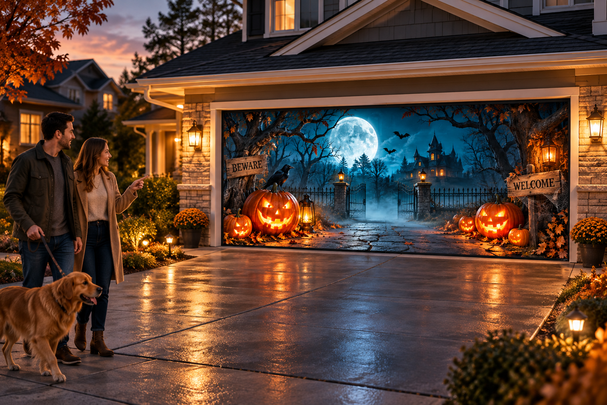 Decor Your Door seasonal garage door cover
