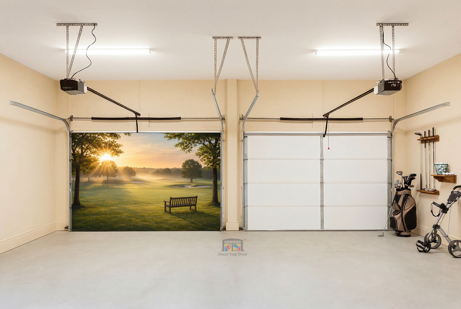 Morning Fairway Focus – Interior Garage Door Cover