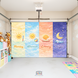 My Day Flow – Parts of the Day Learning – Interior Garage Door Cover