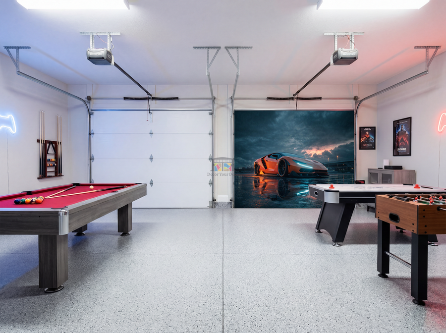 Neon Storm Supercar – Interior Garage Door Cover