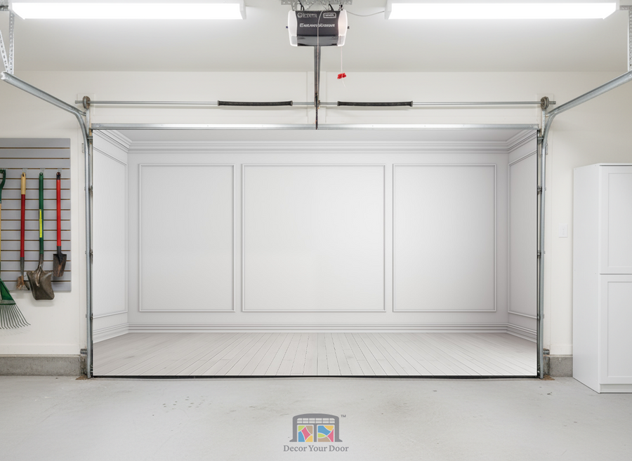 Nordic Panel Elegance – Interior Garage Door Cover