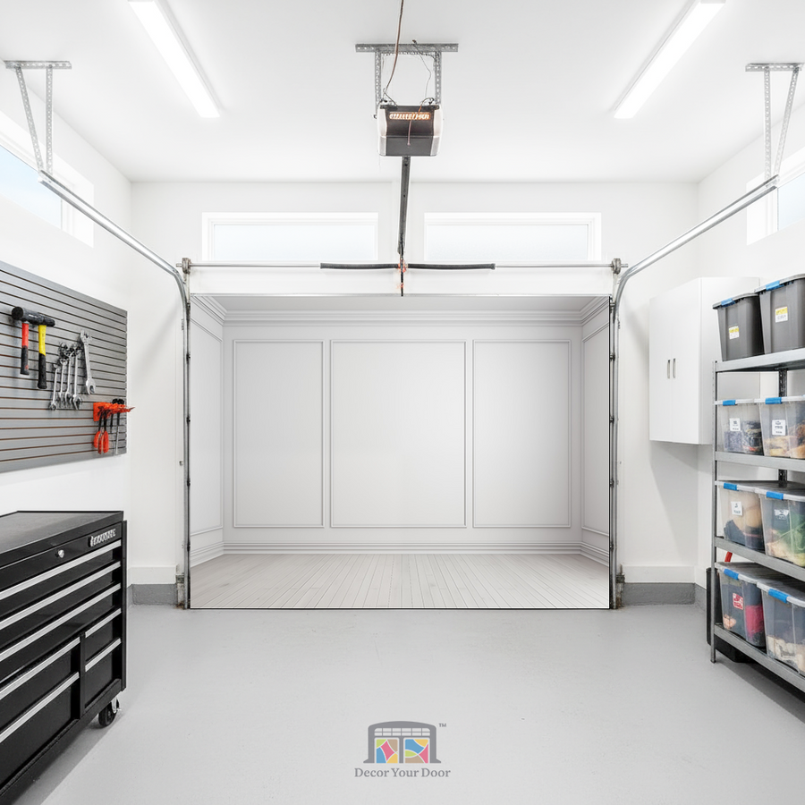 Nordic Panel Elegance – Interior Garage Door Cover