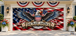 God Bless America Garage Door Cover