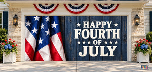 Rustic Fourth of July Garage Door Cover