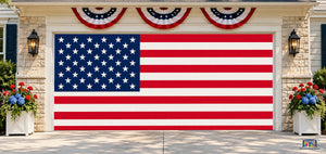 Bandera de Estados Unidos de América para puerta de garaje, decoración, pancarta, fondo