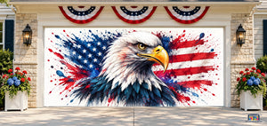 Watercolor American Eagle Garage Door Cover
