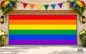 Rainbow Pride Flag Garage Door Cover