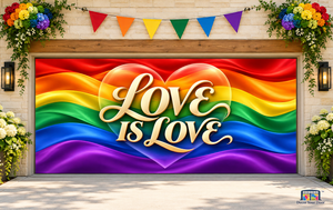 Love Is Love Pride Garage Door Cover