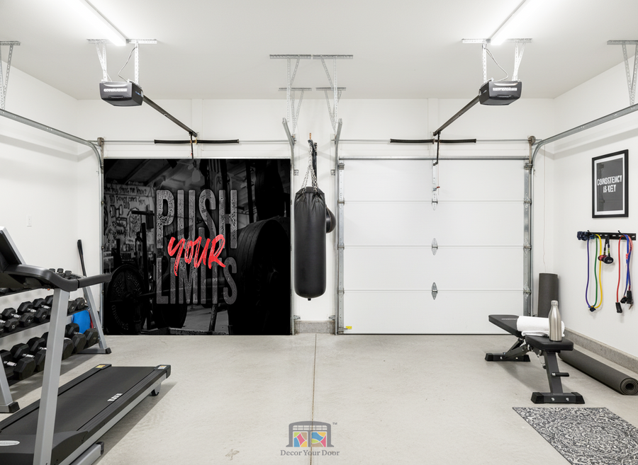 Push Your Limits – Motivation Interior Garage Door Cover