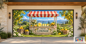 Fresh Lemonade Stand Garage Door Cover