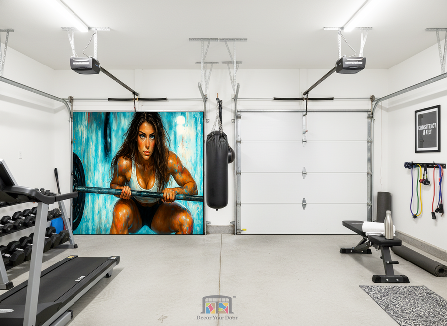 Enfoque implacable – Cubierta para puerta de garaje Power Squat 