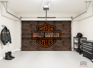 Rustic Ride – Harley Interior Garage Door Cover