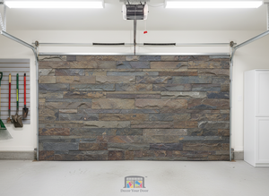 Rustic Slate Stone - Interior Garage Door Cover