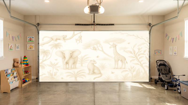 Safari Daydream – Interior Garage Door Cover — interior clearance cover