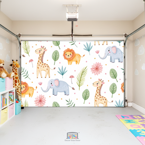 Safari Friends Nursery – Interior Garage Door Cover