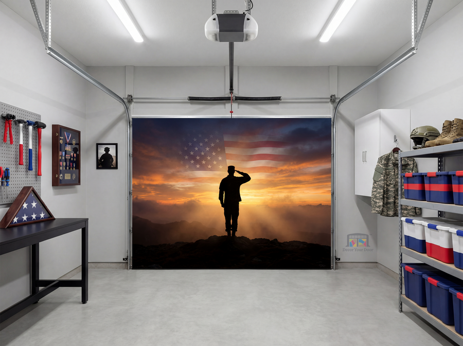 Salute at Sunset – Interior Garage Door Cover