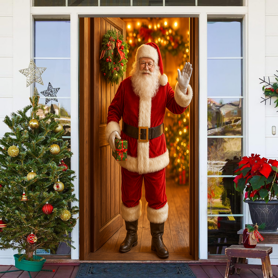 Santa’s Holiday Welcome – Front Door Cover