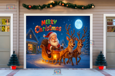 Santa’s Neighborhood Delivery – Christmas Garage Door Cover