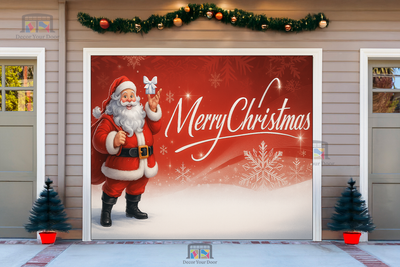 Regalo de alegría de Santa: Cubierta navideña para puerta de garaje 