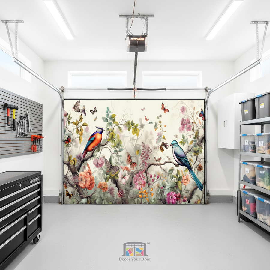 Spring Harmony Birds – Interior Garage Door Cover