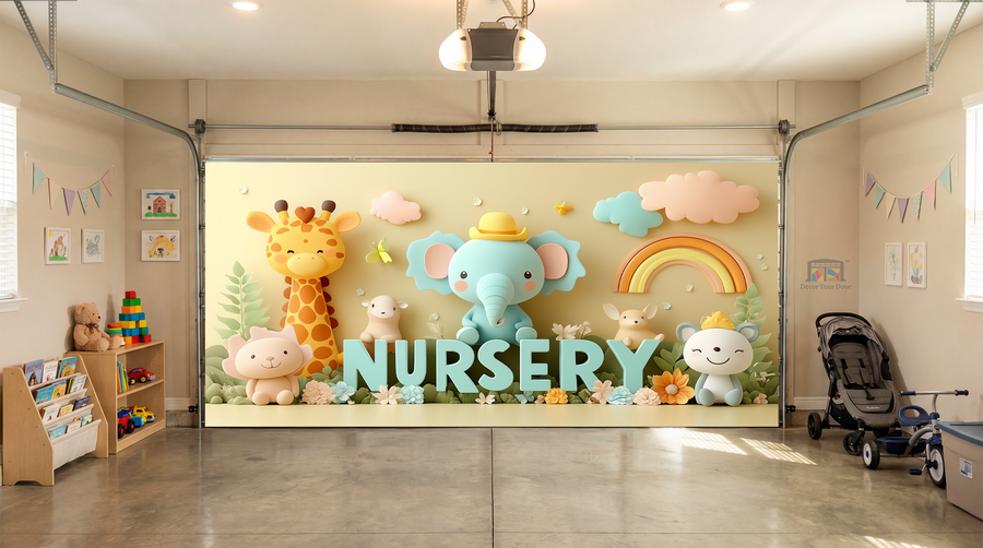 Sweet Safari Friends – Interior Garage Door Cover