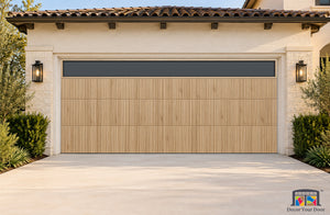 White Oak Reeded Atelier Printed Garage Door Cover
