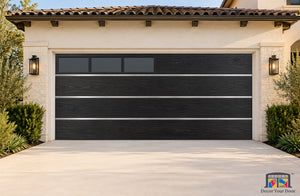 Ebony Oak Silverline Printed Garage Door Cover
