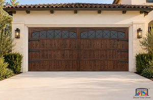 Tuscan Arched Chestnut Printed Garage Door Cover